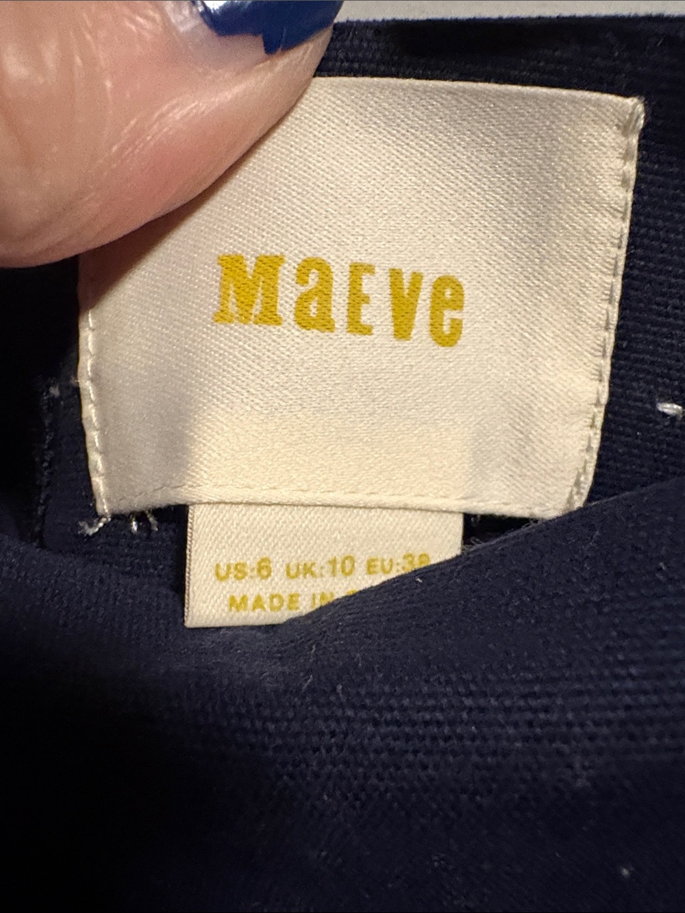 Maeve Navy and White Seagull-Print Pencil Skirt - Picture 2 of 11